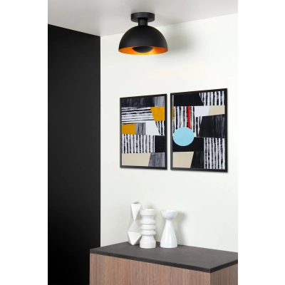 lafabryka.pl SIEMON - Plafon - Ø 25 cm - 1xE27 - Black 45196/01/30 Lucide